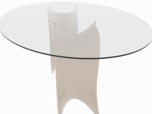 dining set consisting of a table and chairs 3D Model