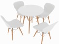 dining set consisting of a table and chairs 3D Model