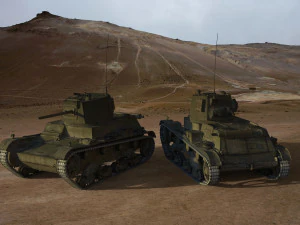 танк 7тп 3D Модель