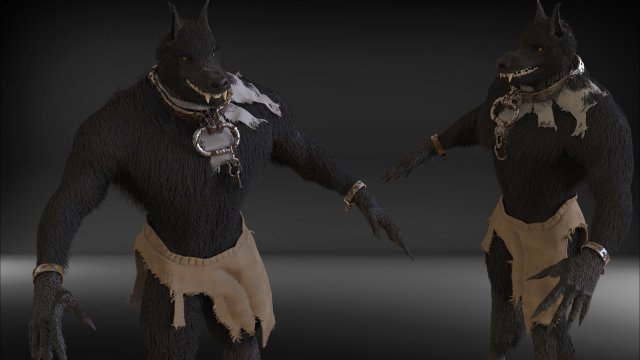 werwolf Model 3D .c4d .max .obj .3ds .fbx .stl .blend 