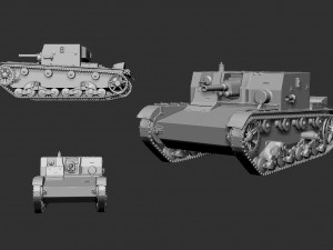 tank at-1 3D Print Model