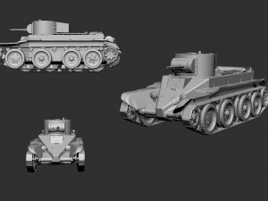 carro armato bt-2 Modello di stampa 3D