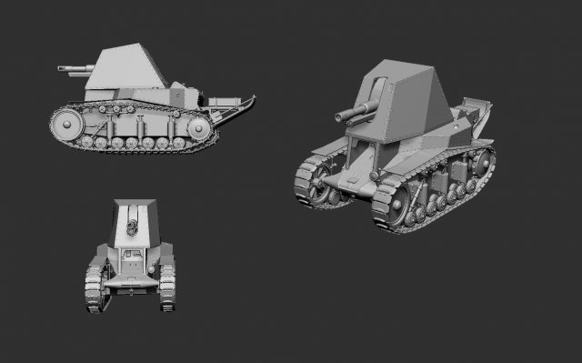 tank su-18 Model Cetak 3D .c4d .max .obj .3ds .fbx .stl .blend 