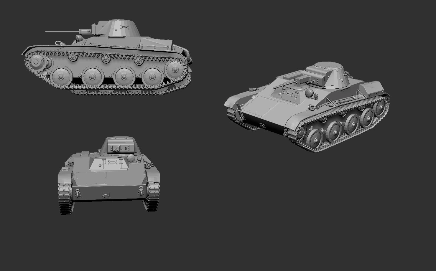 tank t-40 3D Print Model .c4d .max .obj .3ds .fbx .stl .blend