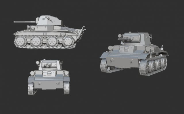 tank tetrah Model do druku 3D .c4d .max .obj .3ds .fbx .stl .blend