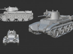 tank bt-7 3D-printmodel