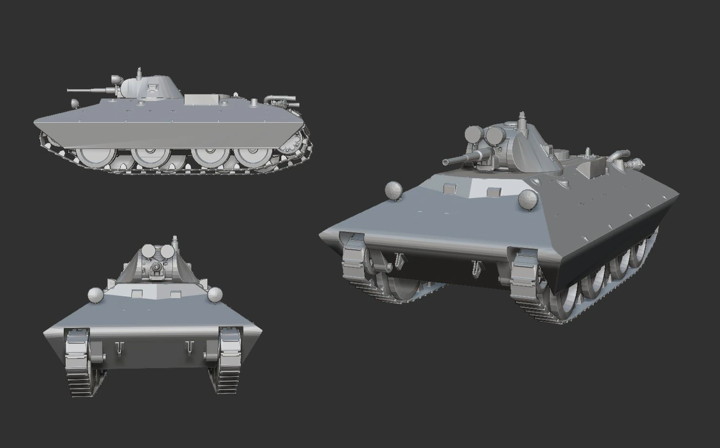 tank bt-sv 3D Print Model .c4d .max .obj .3ds .fbx .stl .blend 