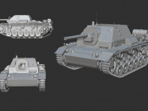 tank su-76i 3D-printmodel