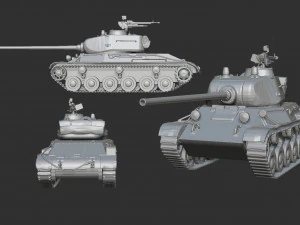 ussr tank pack print 20 tanks 4 3D Print Model