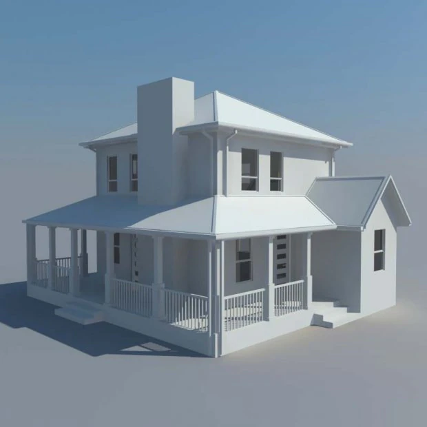 3d-house 3D Model .c4d .max .obj .3ds .fbx .stl .blend