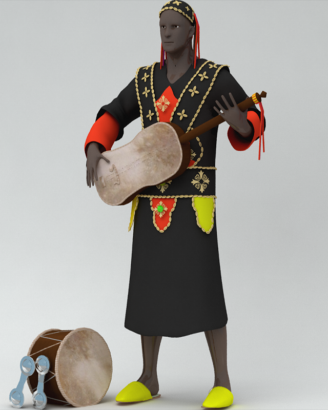 the gnawa Model 3D .c4d .max .obj .3ds .fbx .stl .blend 
