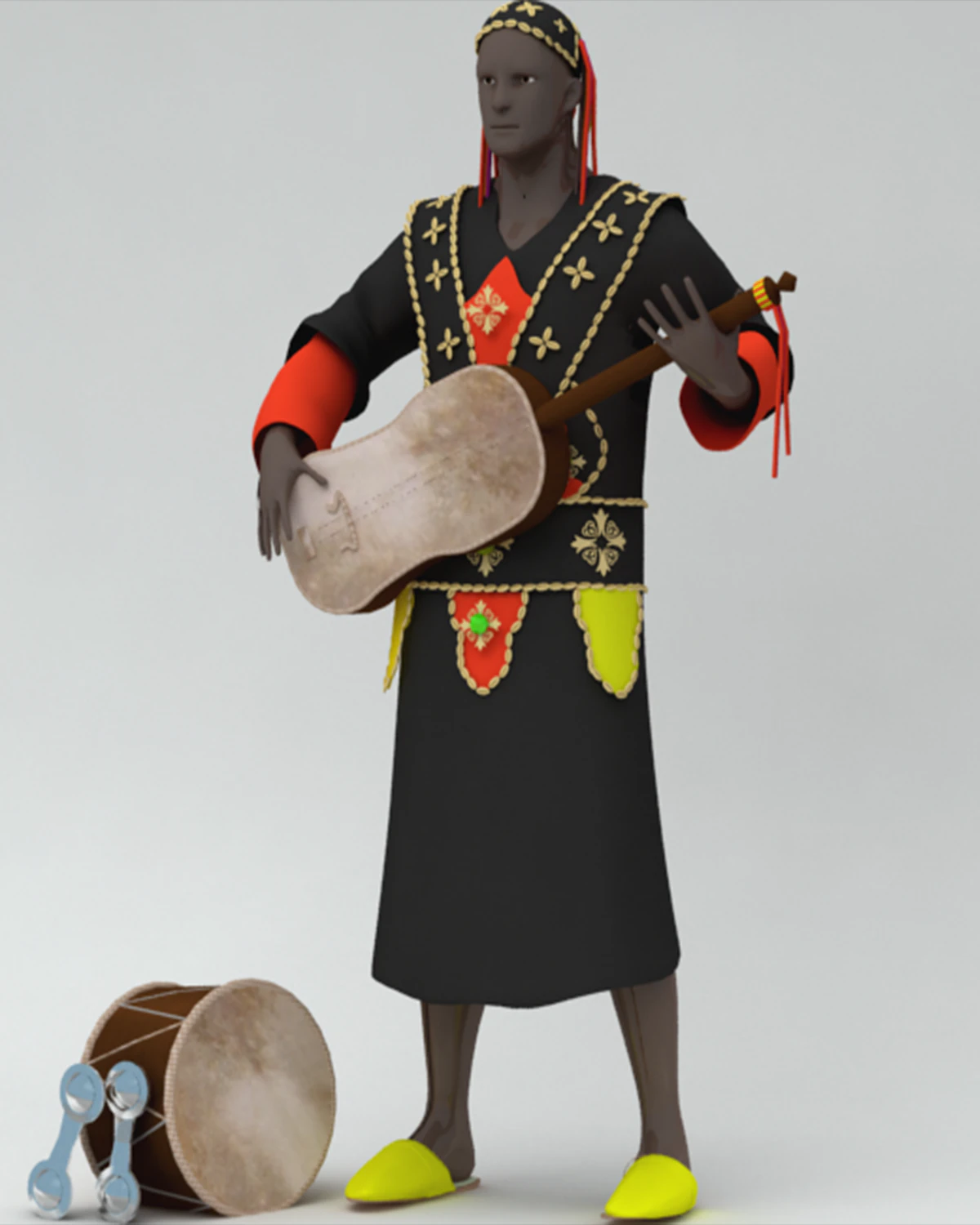 the gnawa 3D Model .c4d .max .obj .3ds .fbx .stl .blend 