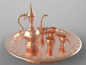 테이블 세트용 주전자 3D 모델