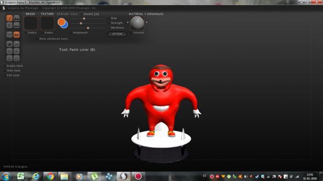 knuckles uganda 3D Модель .c4d .max .obj .3ds .fbx .stl .blend 