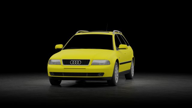 Audi A4 Avant 2001 3D model - Download Vehicles on