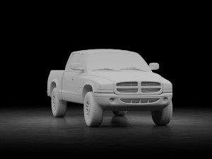 Dodge Dakota QuadCab 2000 3D Model