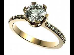 rings with diamonds 3D 프린트 모델