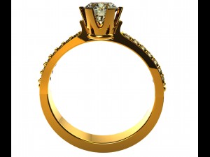 rings with diamonds 3D 프린트 모델