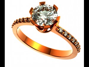 rings with diamonds 3D 프린트 모델