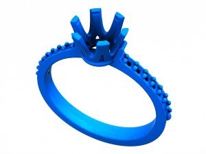 rings with diamonds 3D 프린트 모델