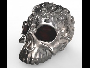 skull ring stl file 3d printing 3D 프린트 모델