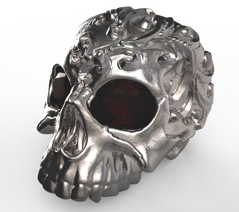 Skull Ring Stl File 3d Printing 3d Model In Rings 3dexport
