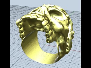 skull ring stl file 3d printing 3D Принт Модель