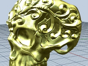 skull ring stl file 3d printing 3D Принт Модель