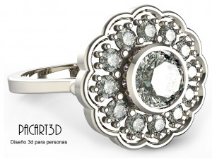 stl file 3d jewelry design engagement ring 3d print model 3D 프린트 모델