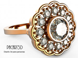 stl file 3d jewelry design engagement ring 3d print model 3D Print Model