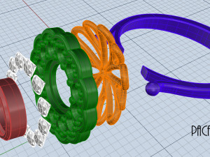 stl file 3d jewelry design engagement ring 3d print model 3D Print Model