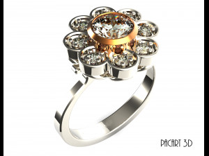 stl file jewelry design engagement ring and wedding with bindings 3d print model 3D 打印模型