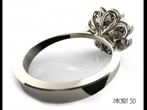 stl file jewelry design engagement ring and wedding with bindings 3d print model 3D 打印模型
