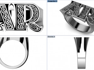 Initials Stamp on Request in stl and obj formats celtic design 3D print model 3D Baskı Modeli