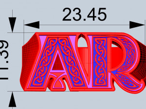 Initials Stamp on Request in stl and obj formats celtic design 3D print model 3D Baskı Modeli