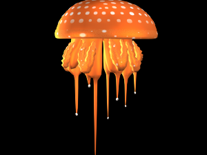 3d jellyfish - rigged low-poly 3D Модель