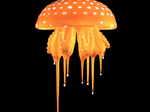 3d jellyfish - rigged low-poly 3D Model