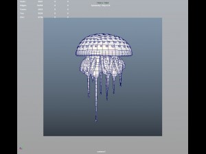 3d jellyfish - rigged low-poly 3D Модель