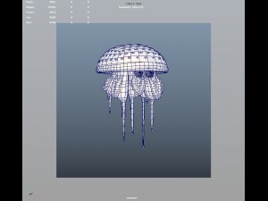 3d jellyfish - rigged low-poly 3D Модель
