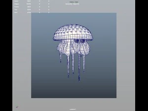 3d jellyfish - rigged low-poly 3D Model