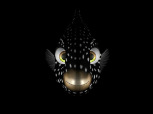 3d fish - tamarin wrasse - rigged low-poly 3D Model