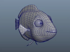 3d fish - tamarin wrasse - rigged low-poly 3D Model