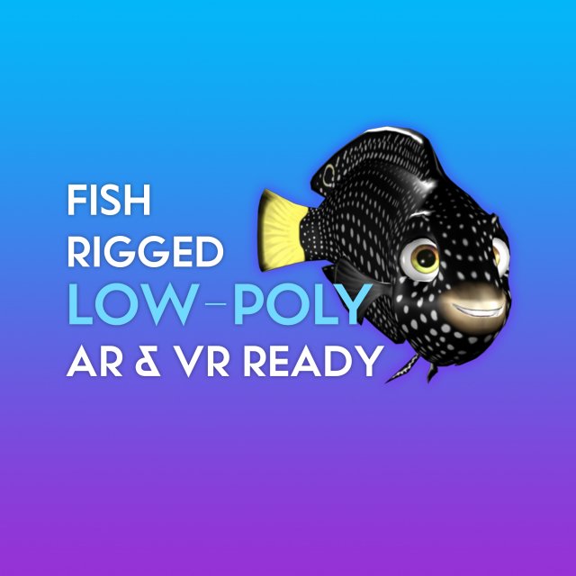 3d fish - tamarin wrasse - rigged low-poly 3D मॉडल .c4d .max .obj .3ds .fbx .stl .blend 