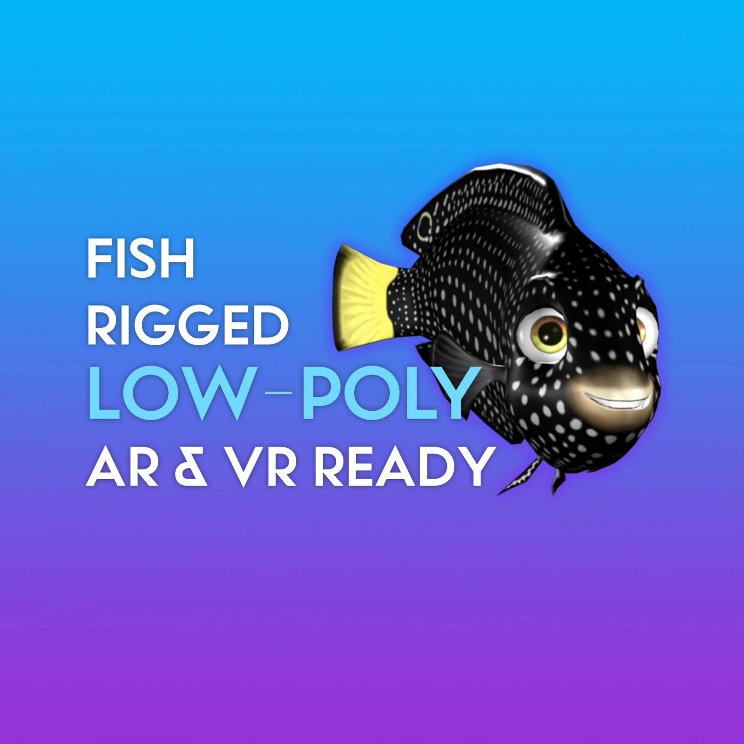 3d fish - tamarin wrasse - rigged low-poly 3D Model .c4d .max .obj .3ds .fbx .stl .blend 