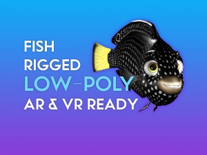 3d fish - tamarin wrasse - rigged low-poly 3D Model