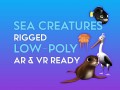 3d cartoon sea creature pack - rigged low-poly Model 3D