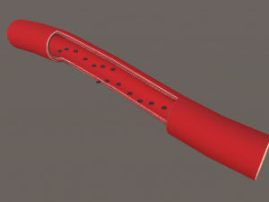 3d artery w blood cells - low poly Model 3D