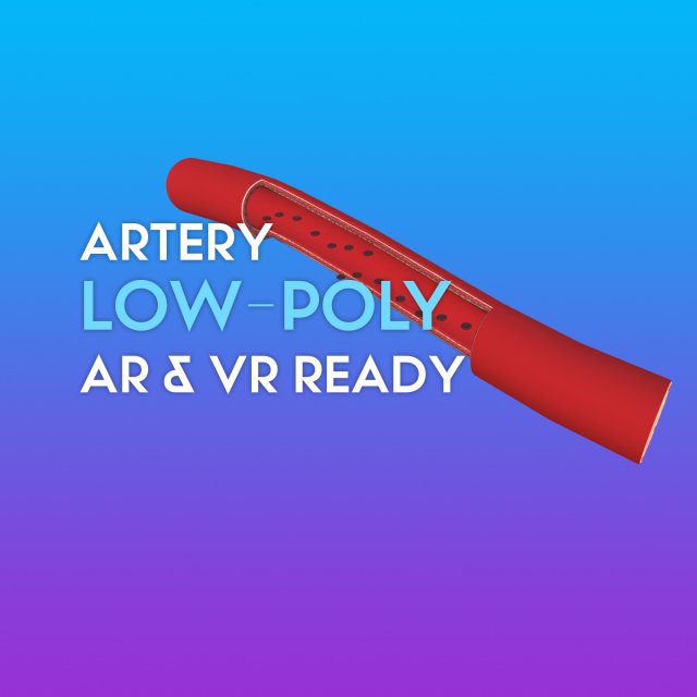 3d artery w blood cells - low poly Model 3D .c4d .max .obj .3ds .fbx .stl .blend 