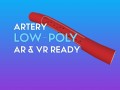 3d artery w blood cells - low poly 3D Model