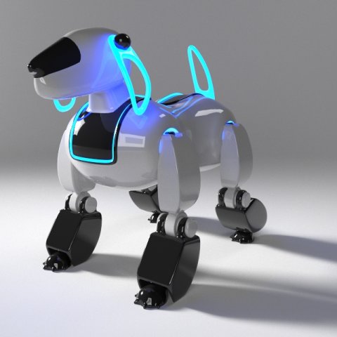 robot dog Model 3D .c4d .max .obj .3ds .fbx .stl .blend 